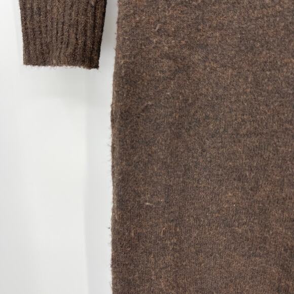 ASTR the Label | Lillian Sweater Dress in Brown Knit Off Shoulder Midi L - Picture 14 of 16